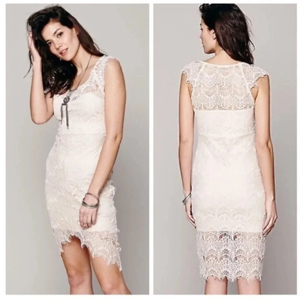 Intimately Free People Peekaboo Lace Slip Dress Women’s size Medium